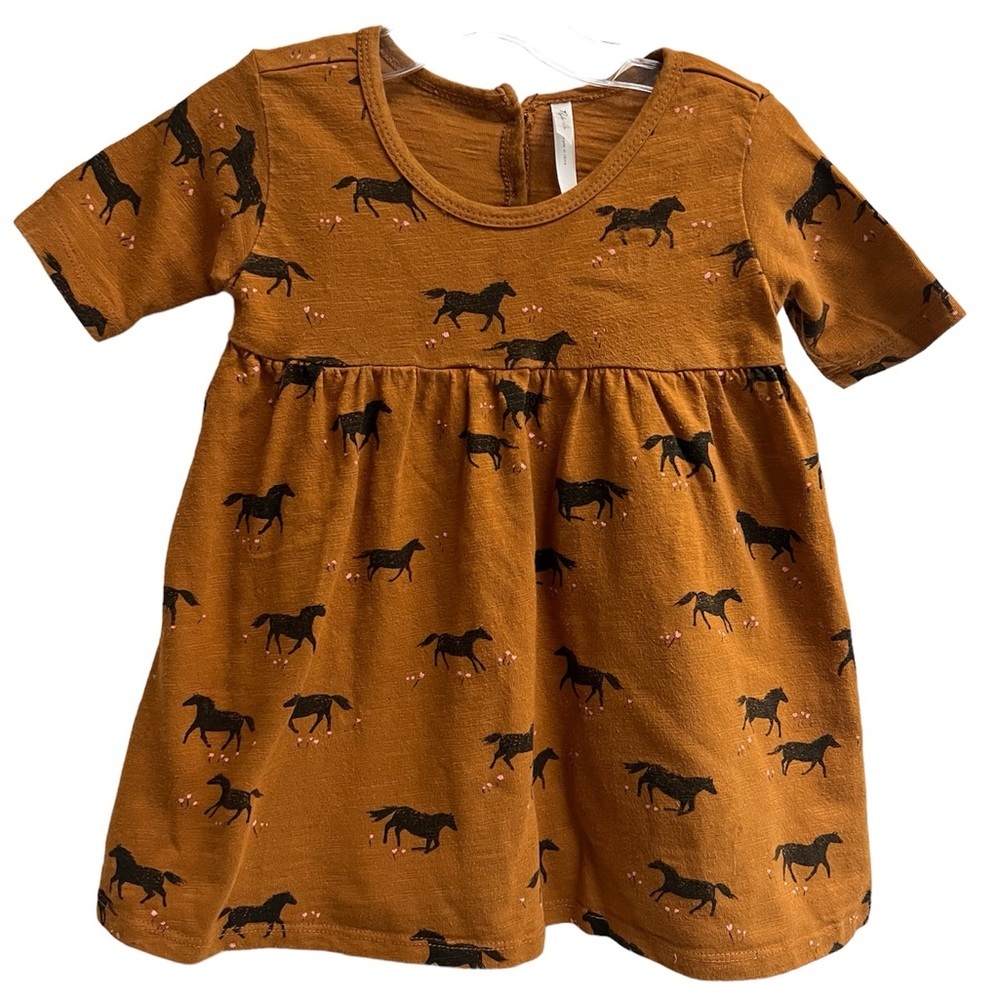 RYLEE + CRU baby - Running Horse Print Dress - size 12-18 months.